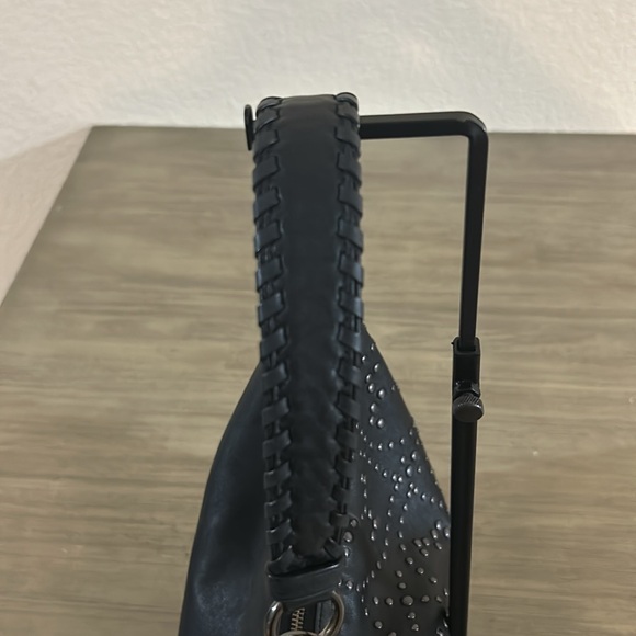 Coach Celeste Convertible Studded Black Leather Hobo F35203 - Picture 6 of 12